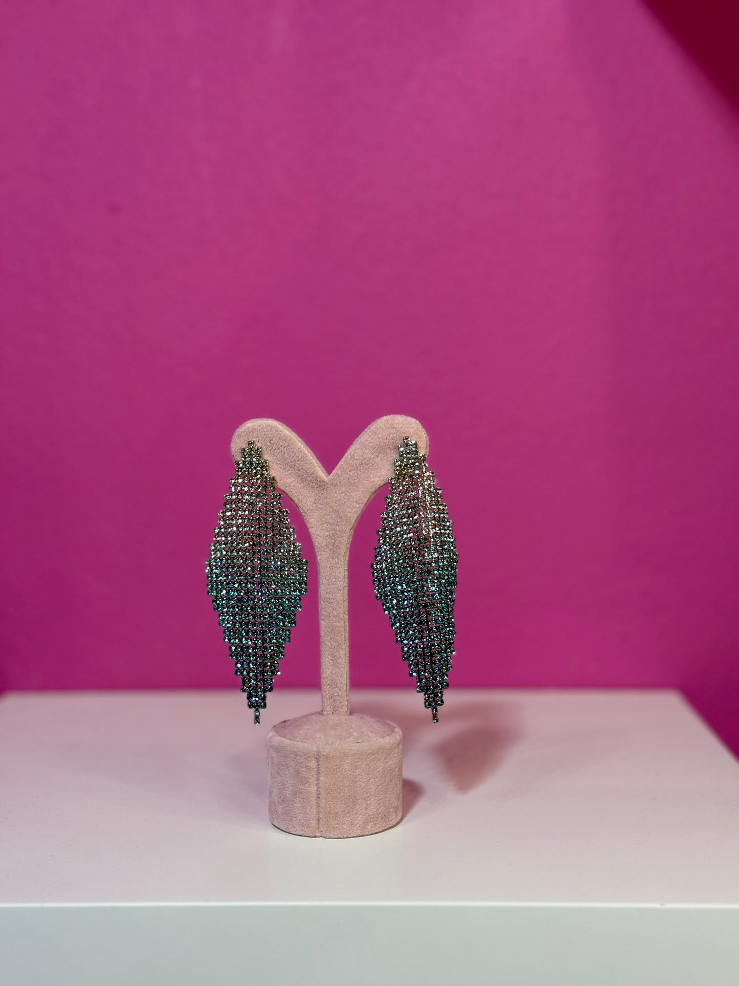 Orecchini strass azzurri