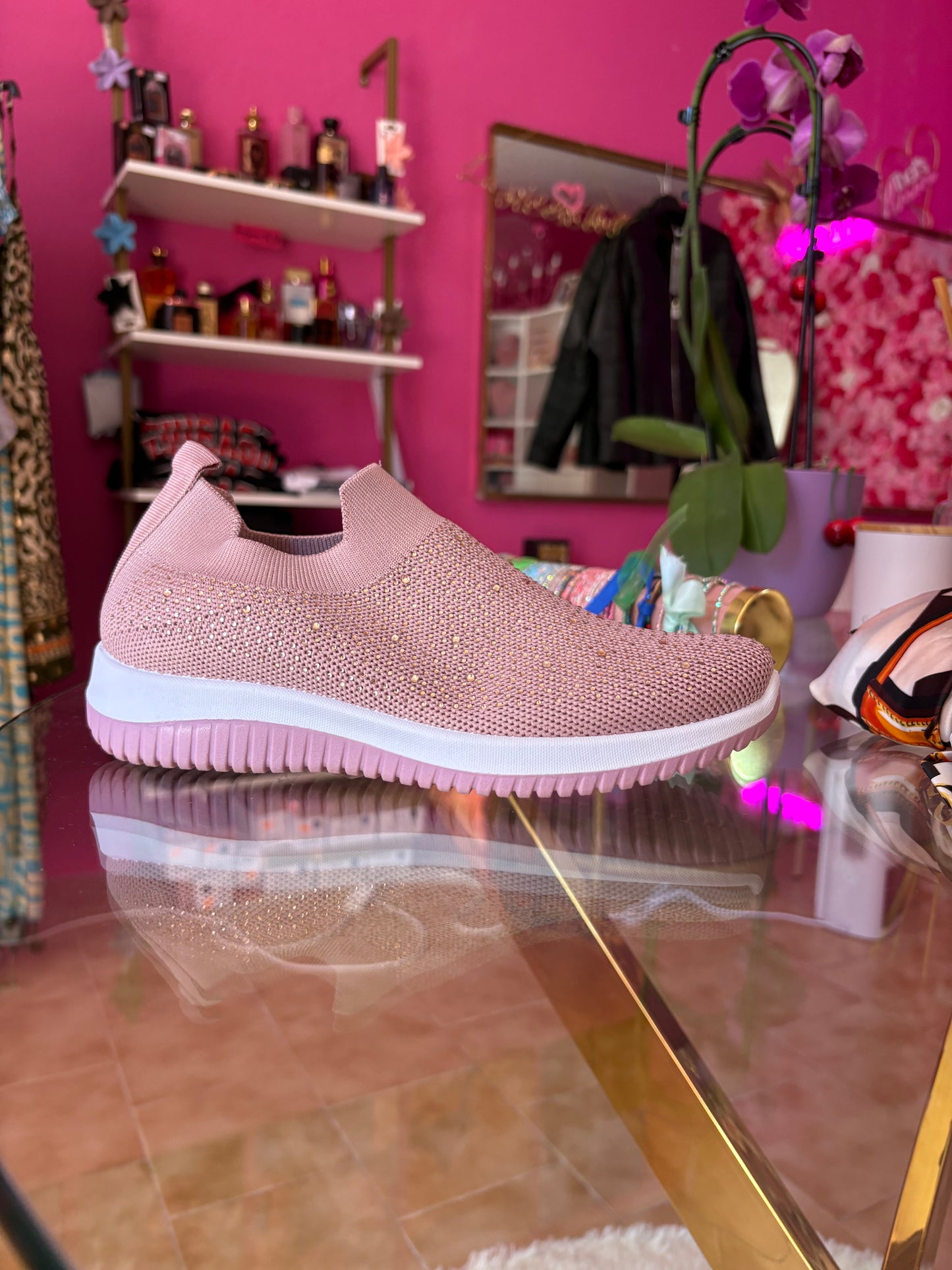 Scarpa Brillantinata rosa