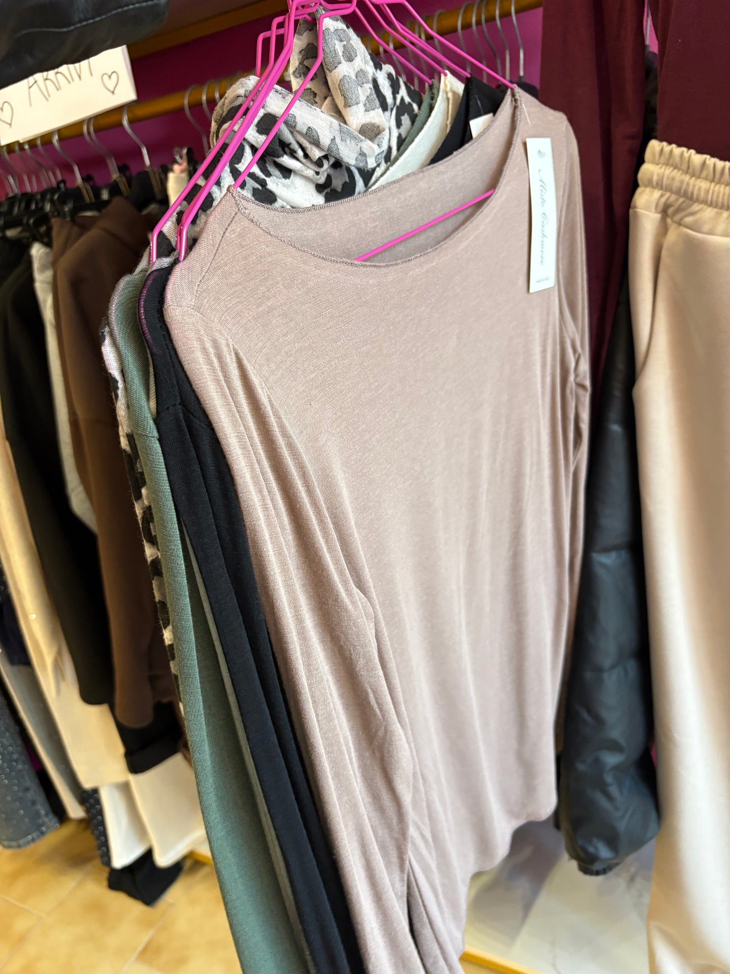 Maglietta misto cashmere