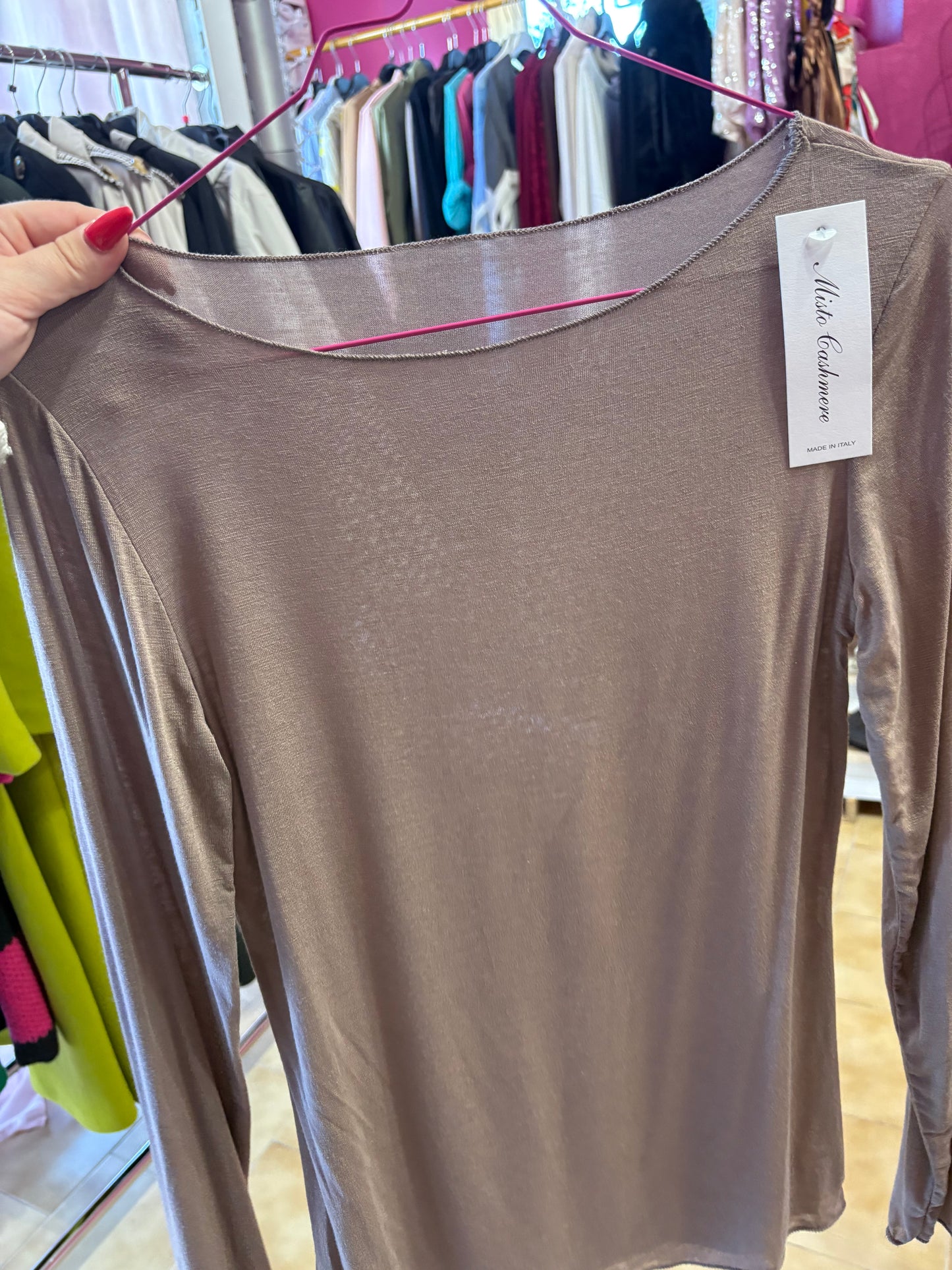 Maglietta misto cashmere