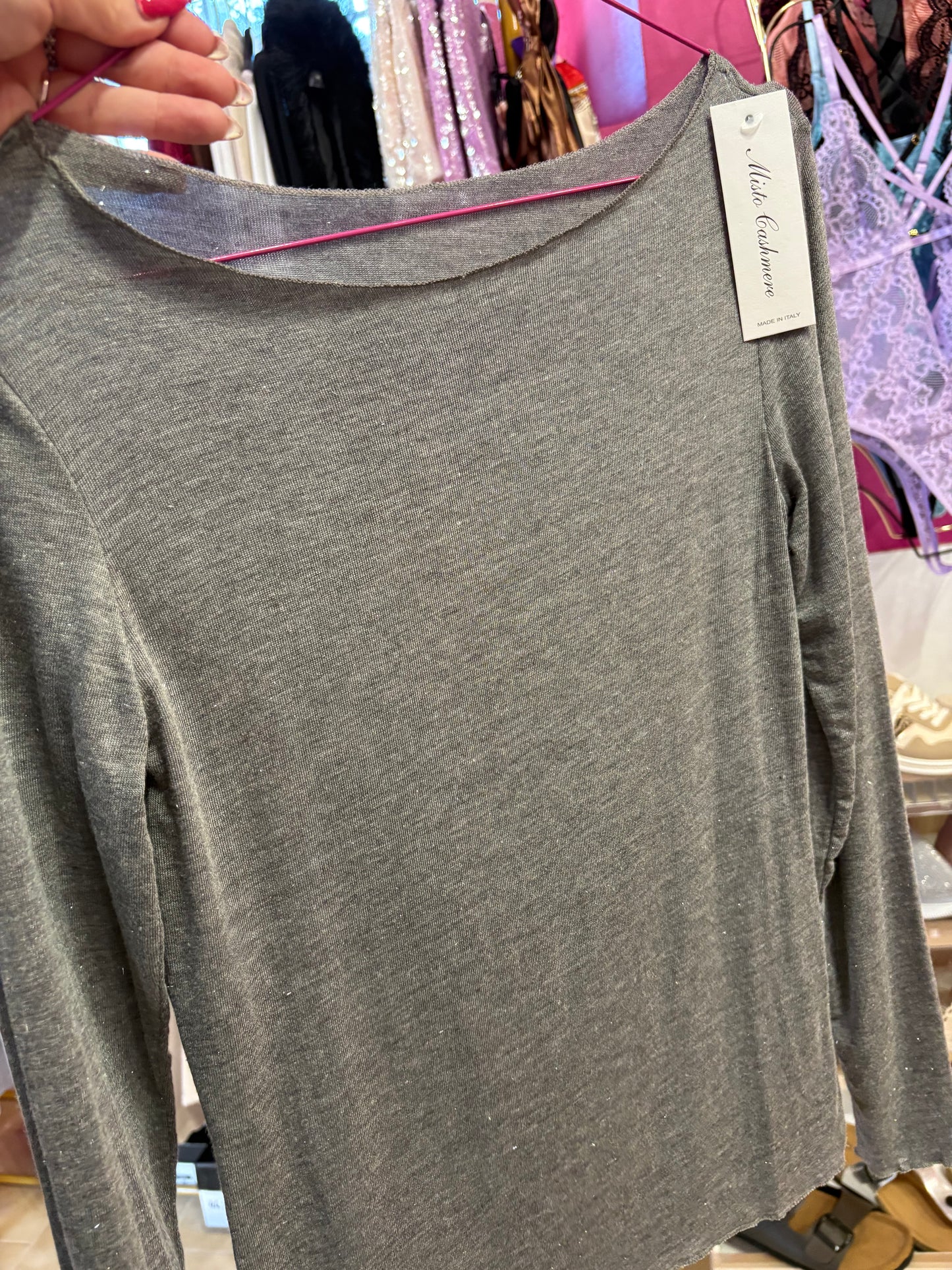 Maglietta misto cashmere