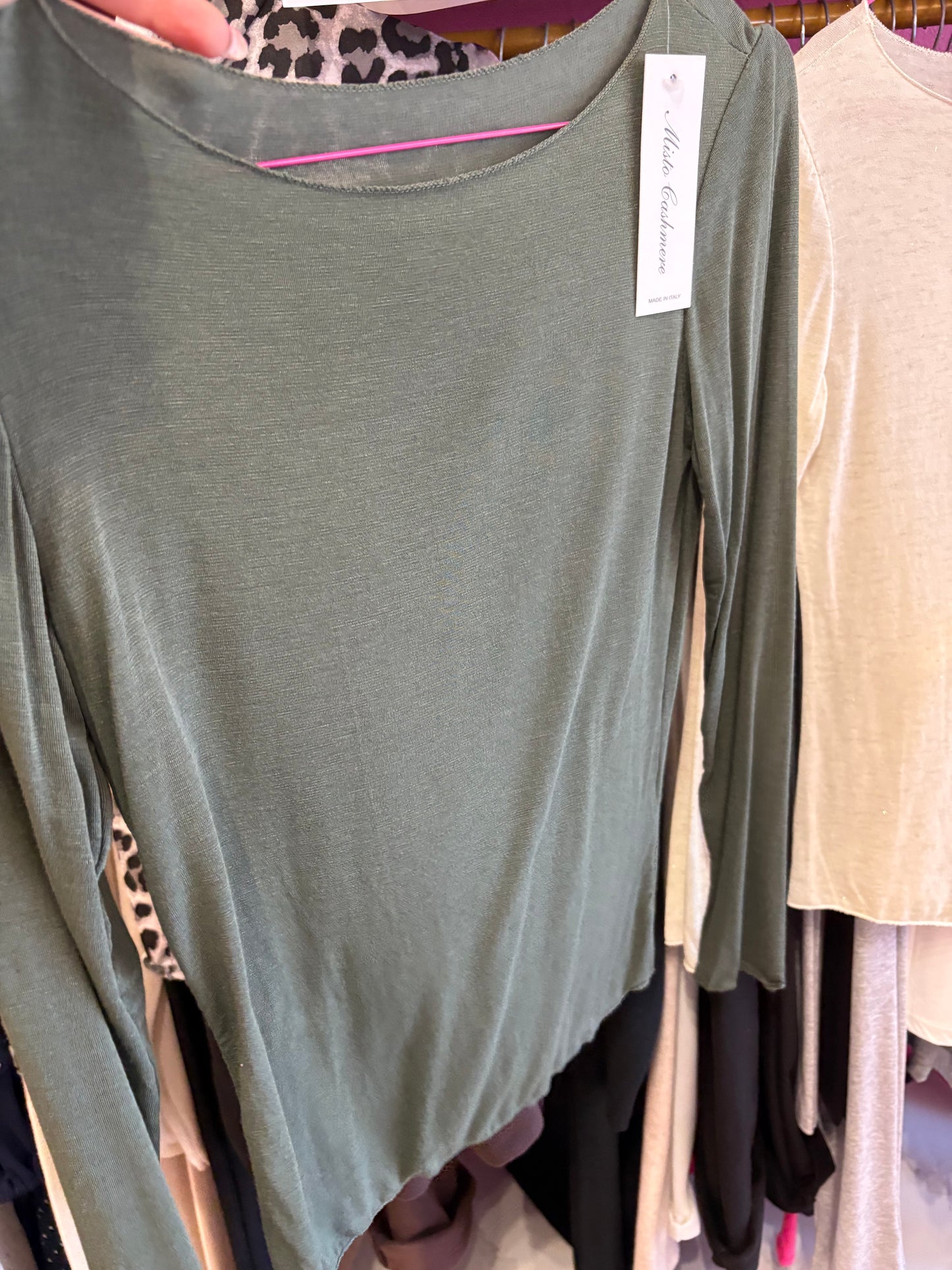 Maglietta misto cashmere