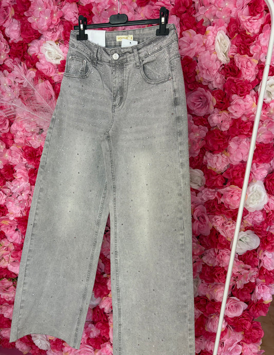 Jeans brillantini grigi