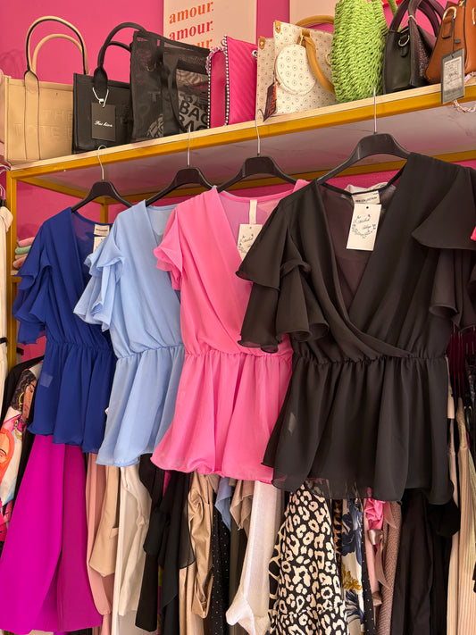 Top con manica fru fru