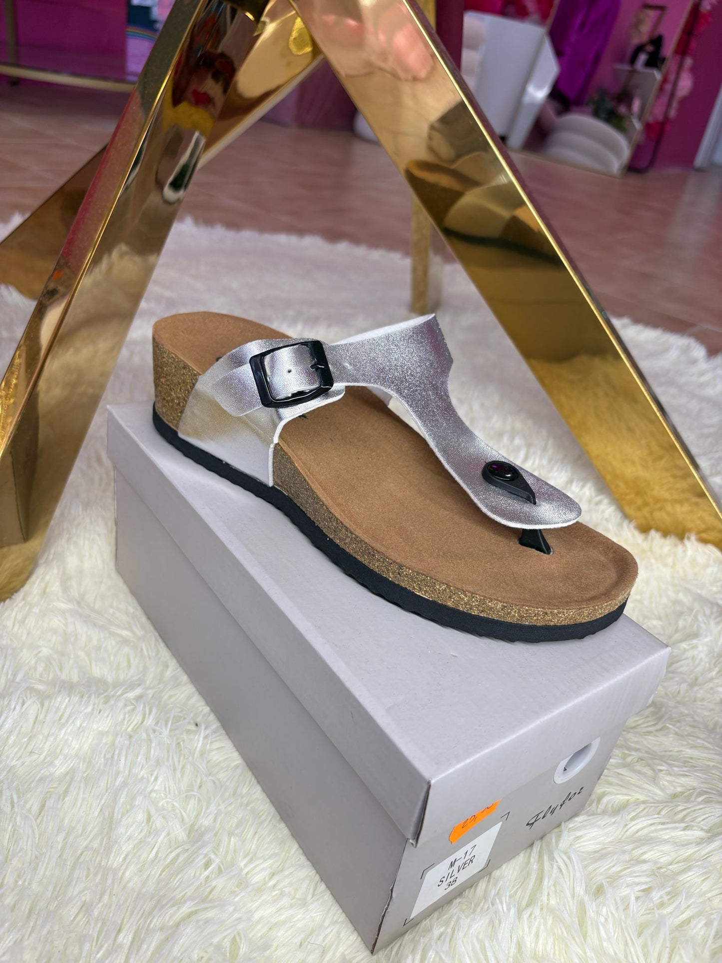 Ciabatta infradito argento